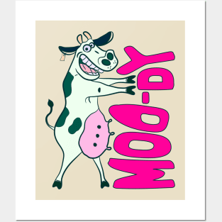 funny cow moody Posters and Art